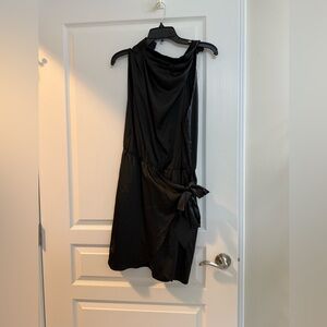 Elegant Black halter Sleeveless Dress